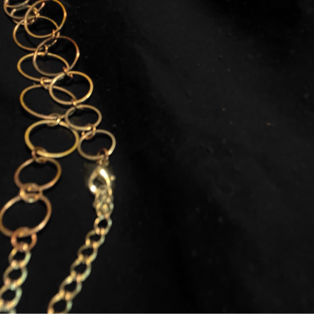 Gold-Tone Circle Link Necklace - Women's Jewelry